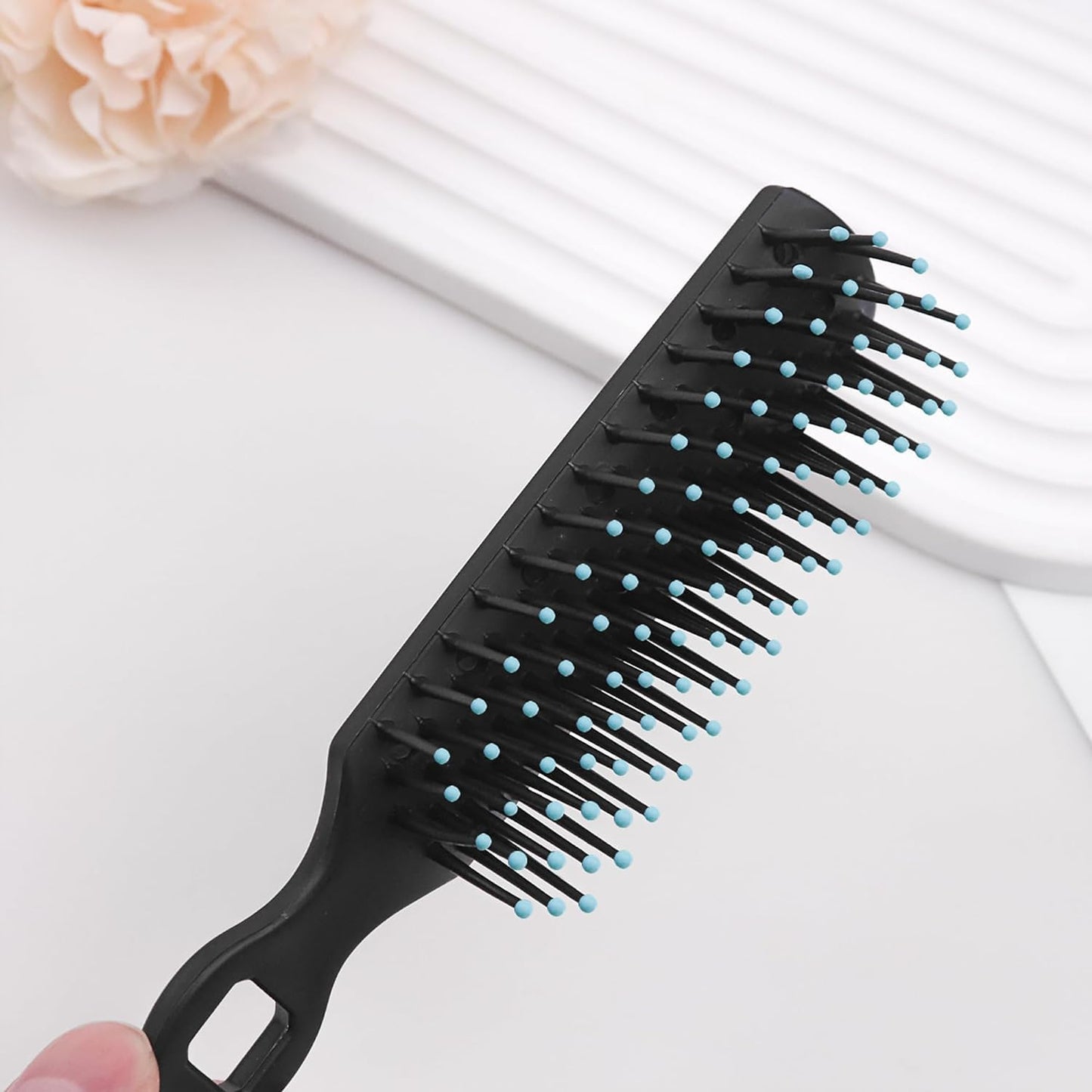 Gisdo 200 Pcs Hair Brush and Comb Set in Bulk for Homeless Individually Wrapped, Bulk Comb Brush Hairbrush for Women Kids Hotel Homeless Charity (Black)