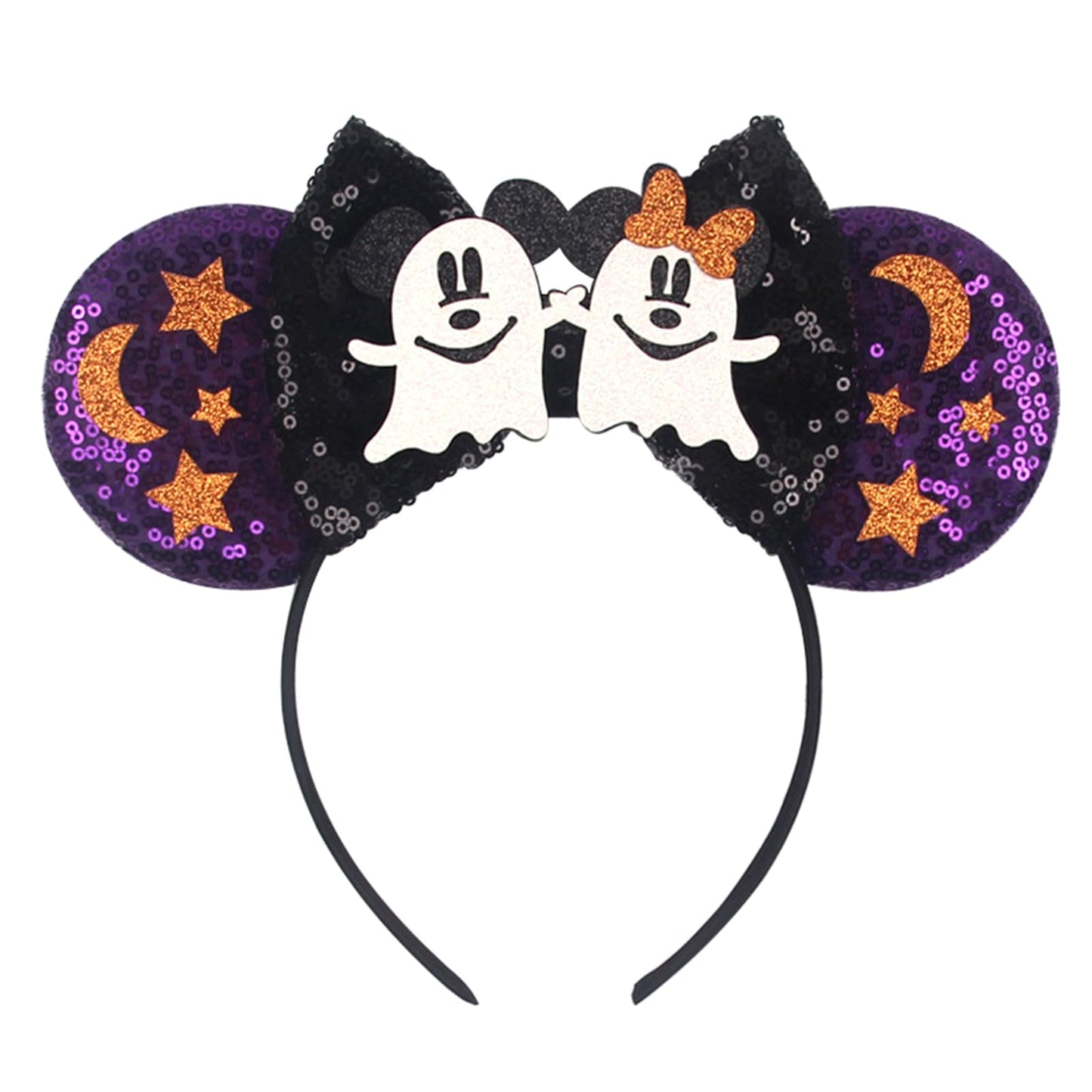 JOYFISCO Mouse Ears Headbands Shiny Bow Mouse Ears Headband Glitter Party Princess Decoration Cosplay Costume for Women Girls