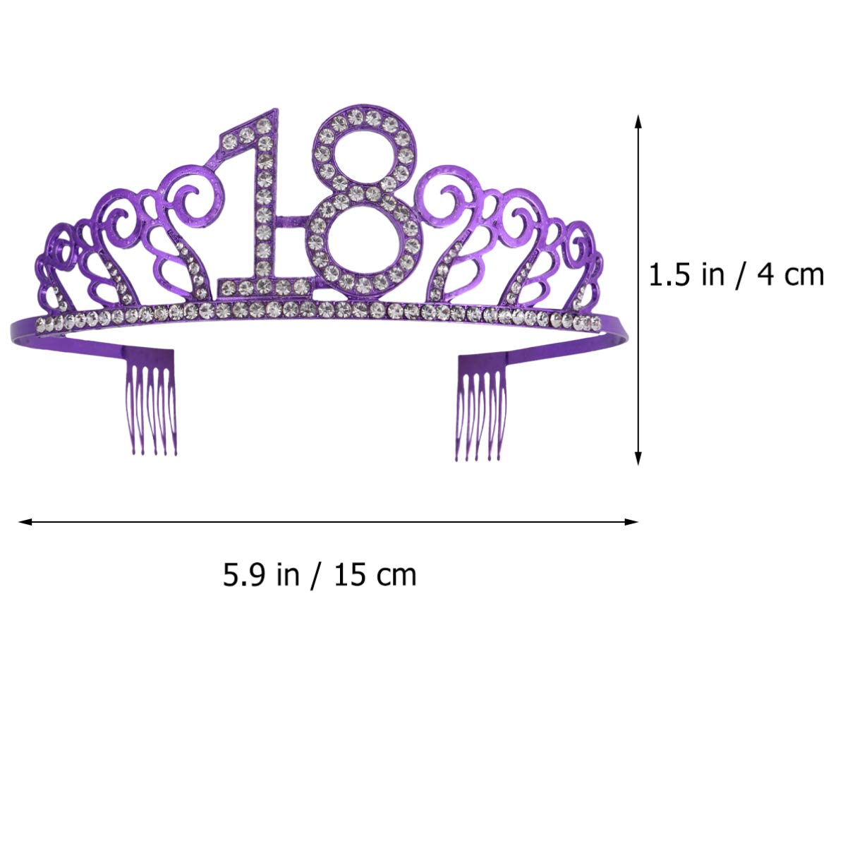 Beaupretty Hair Accessories Womens Gifts for Birthday Prom Headpiece For Women Gifts 18th Birthday Hair Crown Crystal Rhinestone Headband Hair Bands for Women Cake Miss Hair Ring Delicate