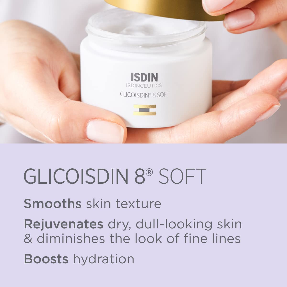 Glicoisdin 8 Soft - Face Exfoliant Cream with Glycolic Acid, 1.76 OZ