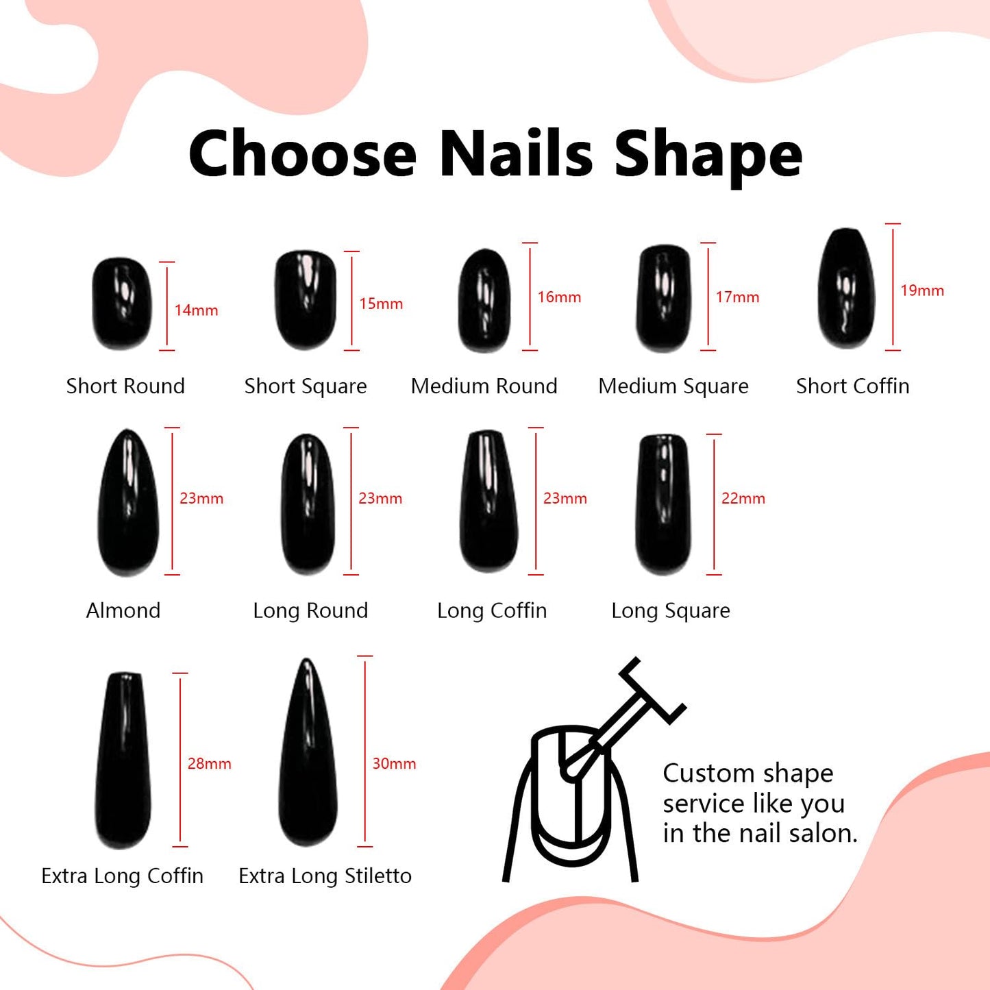 MNAFAYY 100% Handmade Nails 3D Rhinestone Crystal Extra Long Press On Nails Full Cover Luxury Gems Gorgeous Reusable UV Finished Fake False Nails Acrylic Nail Kit With Box Gifts for Women Black M