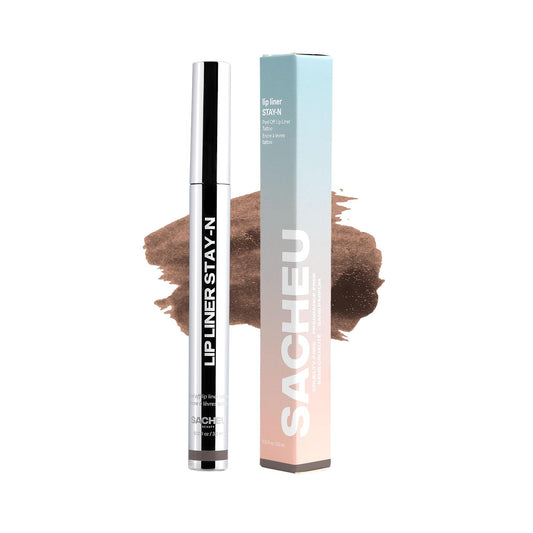 Sacheu Lip Liner Stay-N - Peel Off Lip Liner Tattoo, Peel Off Lip Stain, Long Lasting Lip Stain Peel Off, Infused with Hyaluronic Acid & Vitamin E, cLOVER