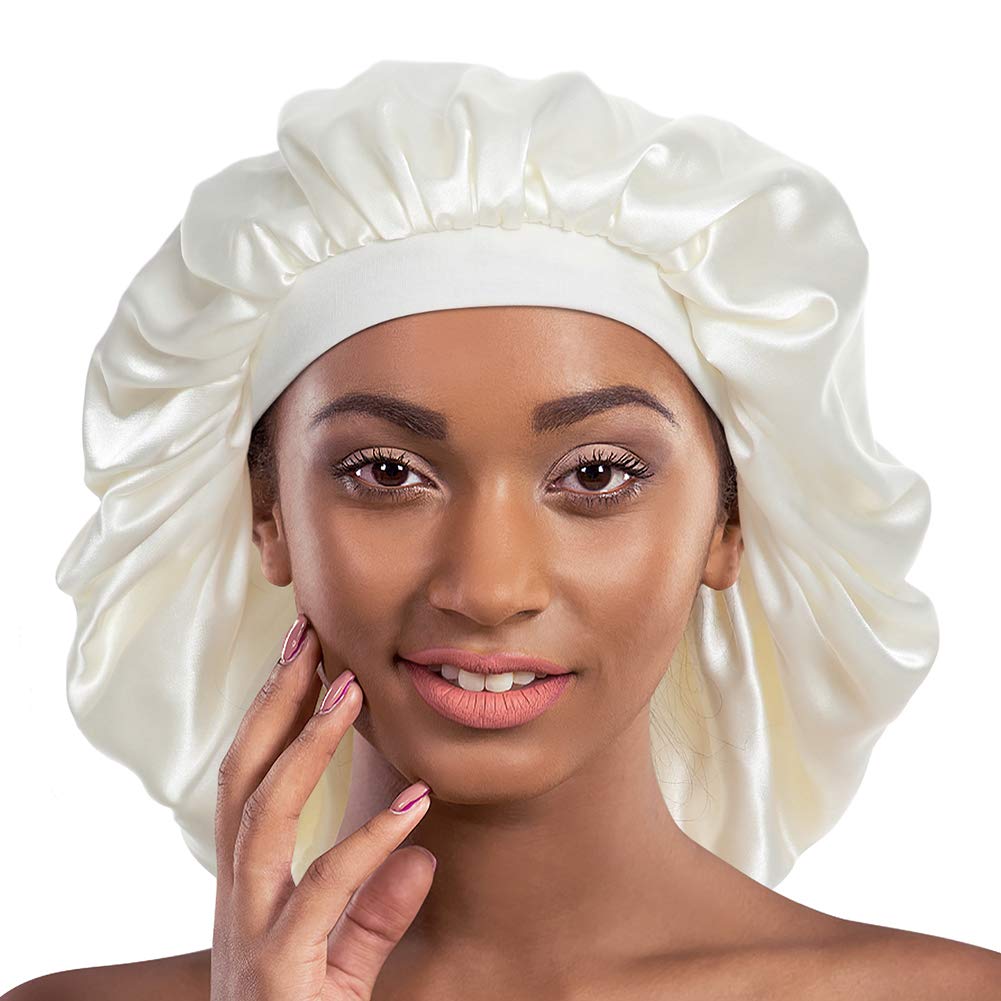 Jumbo Satin Bonnet for Natural Hair Braids Satin Stocking Cap