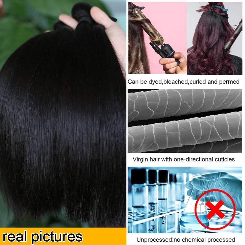 QTHAIR 14A Ear to Ear Lace Frontal 13x4" Full Lace Straight Hair Frontal 150% Density Free Part Indian Virgin Straight Human Hair Lace Frontal Pre Plucked Baby Hair 12inch