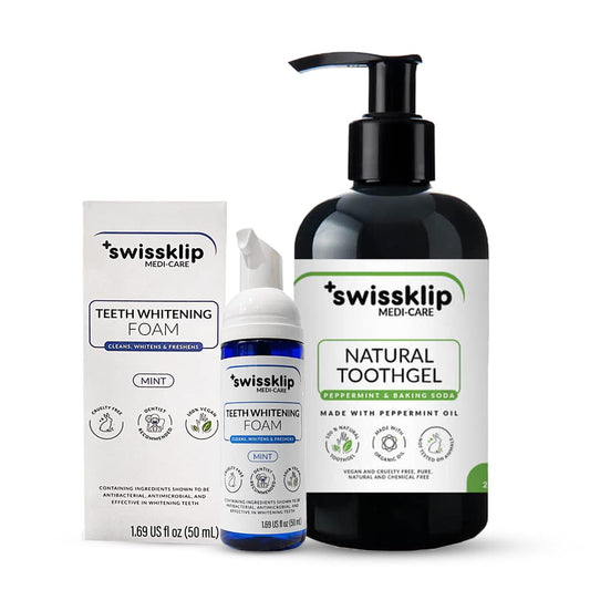 Swissklip Oral Care Bundle I Natural Ingredients That Promote Fresh Breath and Brighter Smile I We Offer Best Teeth Whitening Products for Professional Teeth Whitening Kit