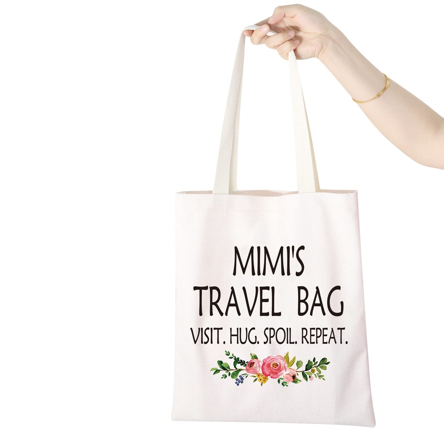 WCGXKO Mimi Gift Mimi Mother's Day Gift Grandma Birthday Gift Travel Gift Cosmetics Bag (MIMI'S TRAVEL tote)