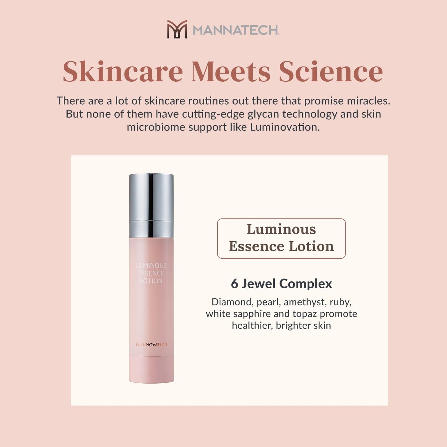 Mannatech Luminovation Luminous Essence Lotion with 6 Jewel Complex