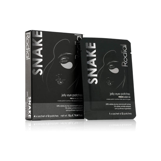 Rodial Snake Jelly Eye Patches (Box of 4 Sachets), Rejuvenate and Firm, Anti-Puffiness Formula for Under Eyes, Syn-ake Tripeptide for Firming and Smoothing Effect, Improving Skin Elasticity