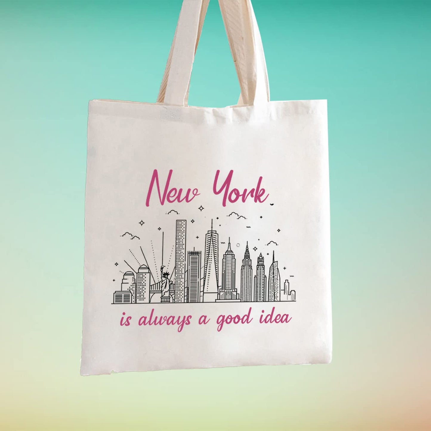 TSOTMO New York Bachelorette Party Favor New York Is Always A Good Idea New York Vacation Zipper Pouch Makeup Bag (New York tote)