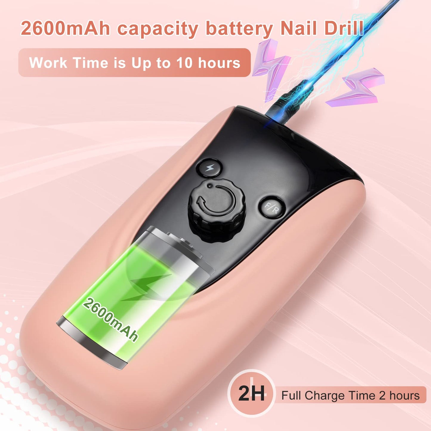 Rechargeable 35000 RPM Nail Drill Machine for Acrylic Gel Nails and 16W Mini UV LED Nail Lamp