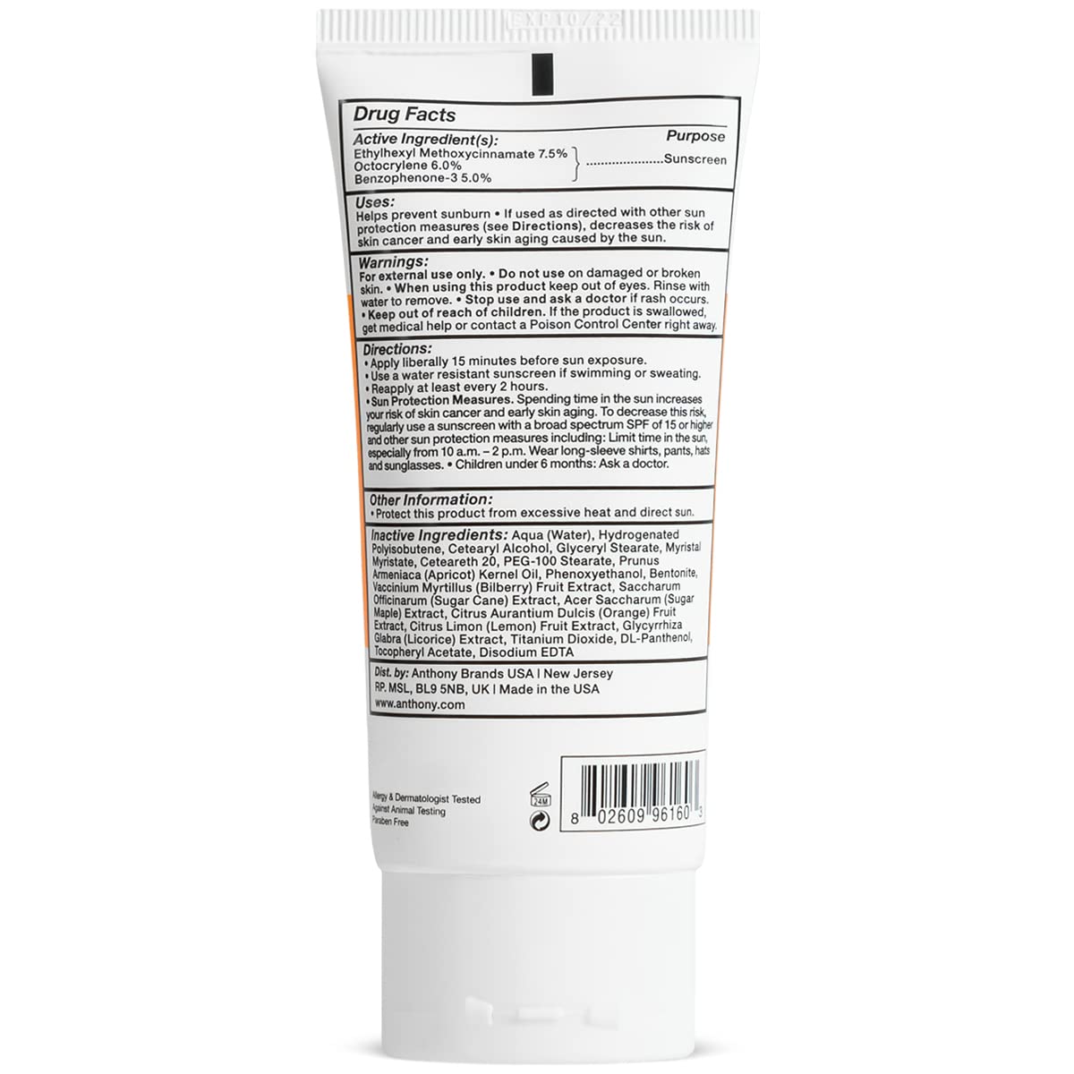 Anthony Day Cream SPF 30 Men’s Face Moisturizer with Sunscreen 3 Fl Oz and Anthony Glycolic Exfoliating & Resurfacing Wipes 30 Sheets per Bag