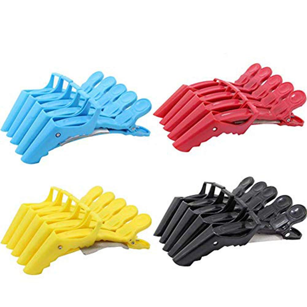 TINTON LIFE® 20Pcs Hair Clips Salon Hair Styling Sectioning Clips Non-Slip DIY Accessories Hairgrip for Women and Girls (Black+Blue+Red+Yellow)