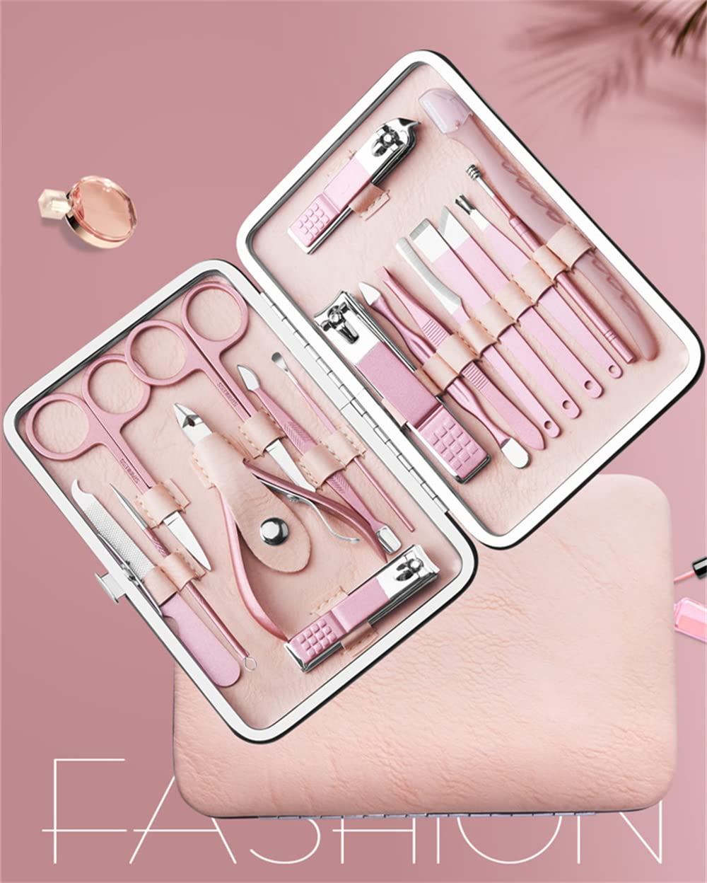 Manicure Sets For Women Gift Manicure set Prosesional, Nail Clippers Manicure Kit Pedicure Kit 18 in 1 Aceoce Luxury Manicure Pedicure Set kit Travel Gifts Choice for Women Mother Men