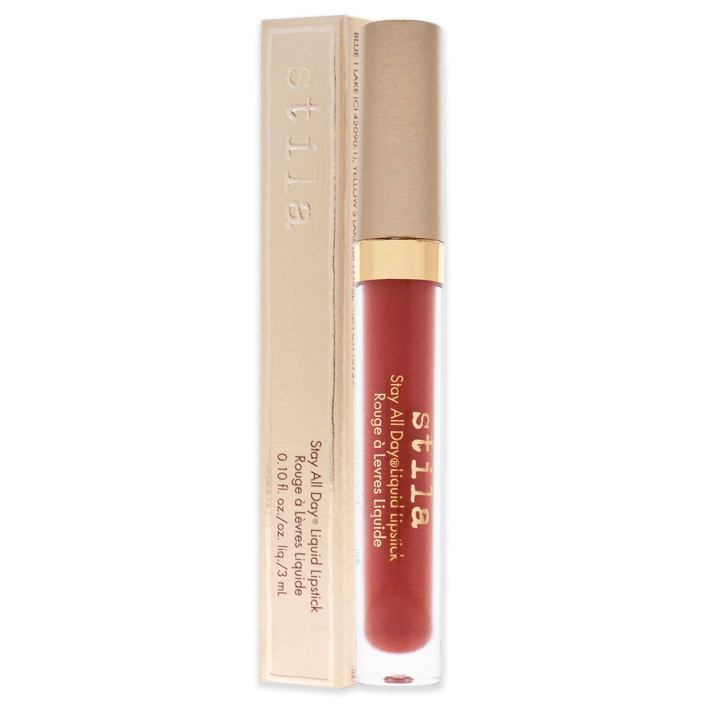 Stila Stay All Day Liquid Lipstick, Matte Long-Lasting Color Wear, No Transfer or Bleed Hydrating & Lightweight with Vitamin E & Avocado Oil for Soft Lips Palermo, .10 Fl. Oz