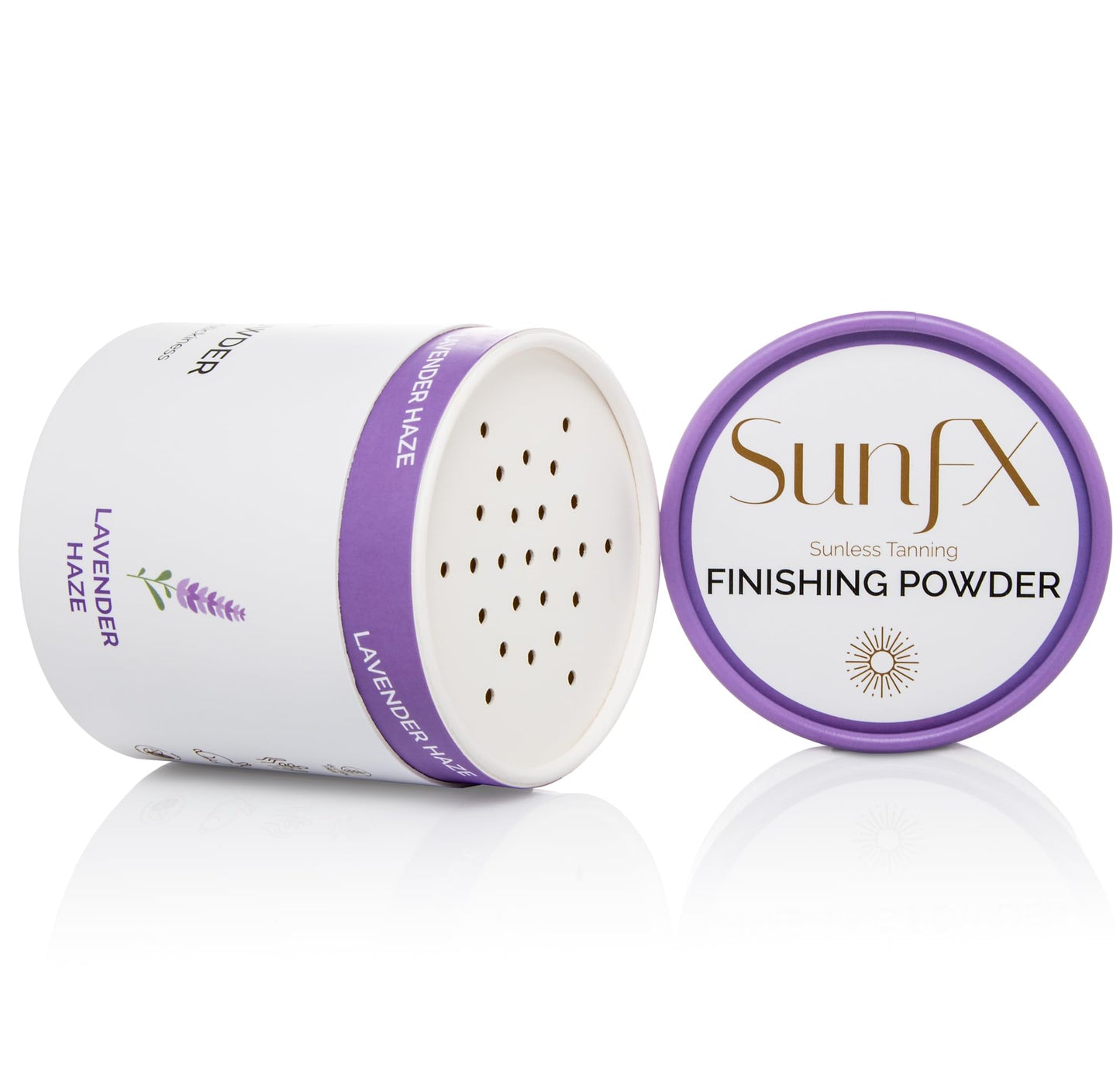 SunFX Post Spray Tan Translucent Finishing Powder | Talc Free | Sunless Tanning Setting Powder | Shimmer | (4.00 Ounce (Pack of 1), Lavender Haze)