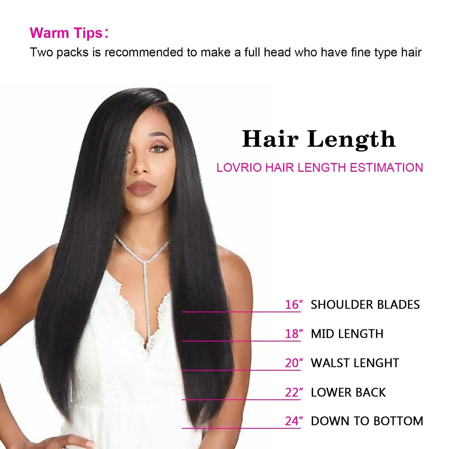 Lovrio Yaki Straight Clip ins Human Hair Two Tone Root Black to Natural Black #1B Mixed With Chocolate Brown #4 Yaki Clip ins for Black Women Double Weft Clips in Full Head 16inch 120g 7pcs