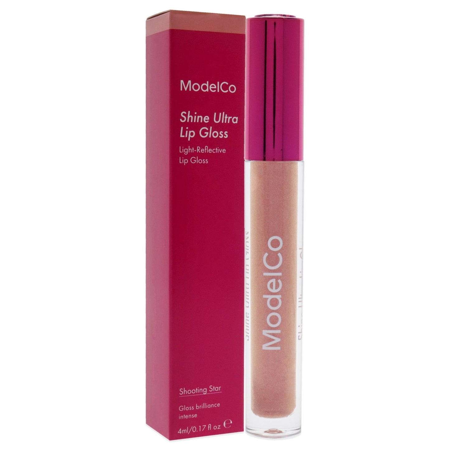 MODELCO Shine Ultra Lip Gloss - Shimmer-Infused Formula - Light-Reflecting And Hydrating - Long-Wear, High-Shine Color And Volume - For Super Luscious Lips In Seconds - Shooting Star - 0.17 Oz