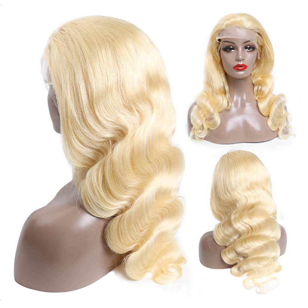 ARIETIS Blonde Body Wave HD Lace Front Wigs Human Hair for Black Women Body Wave 613 Human Hair Wigs Wear and Go 180% Density Pre Plucked with Baby Hair Glueless T-Part Lace Front Wigs 18 Inch