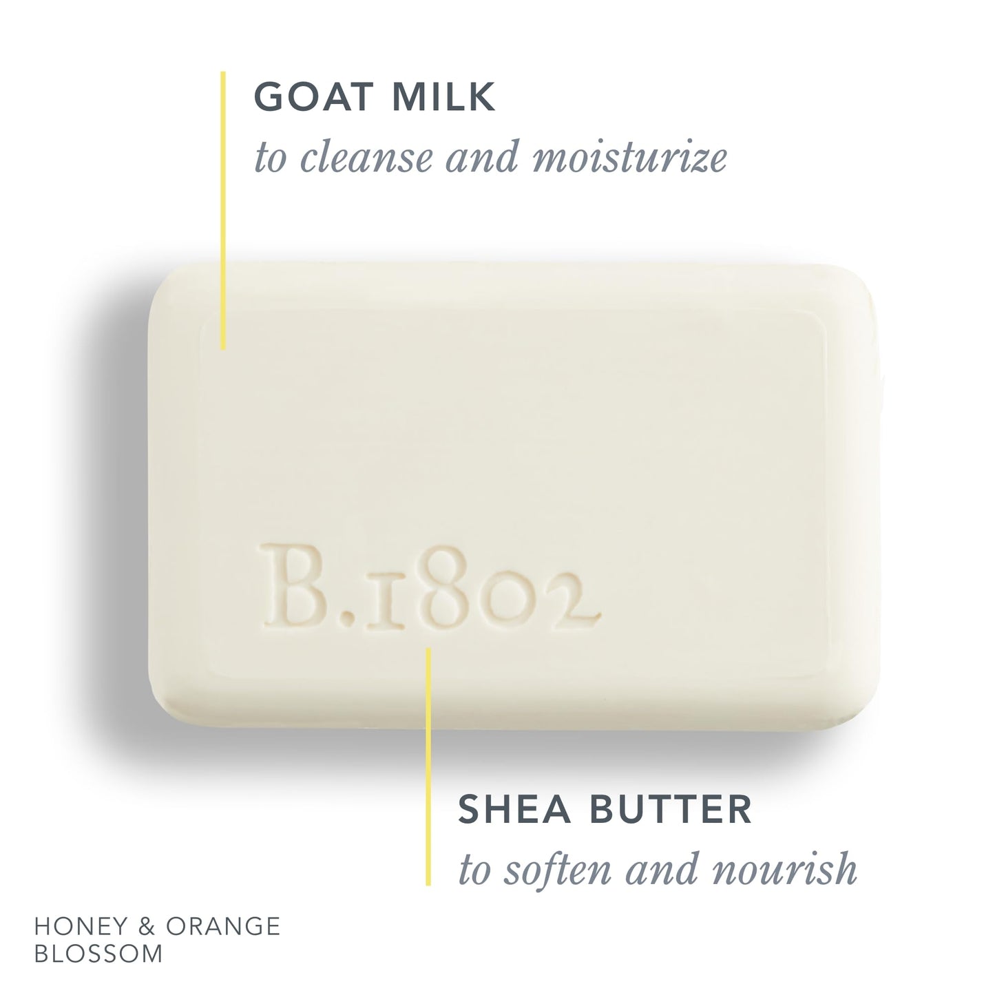 Beekman 1802 Goat Milk Body Soap Bar, Honey & Orange Blossom (Pack of 2) + Honeyed Grapefruit (Pack of 2) - Scented - 100% Vegetable Soap with Lactic Acid - Good for Sensitive Skin - Cruelty Free