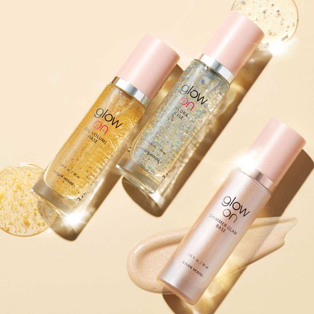 ETUDE HOUSE Glow On Base Oil Volume 30ml | All-in-One Makeup Oil Volume Glowing Base with a Long-Lasting Effect and Dewy Finish | Korean Makeup