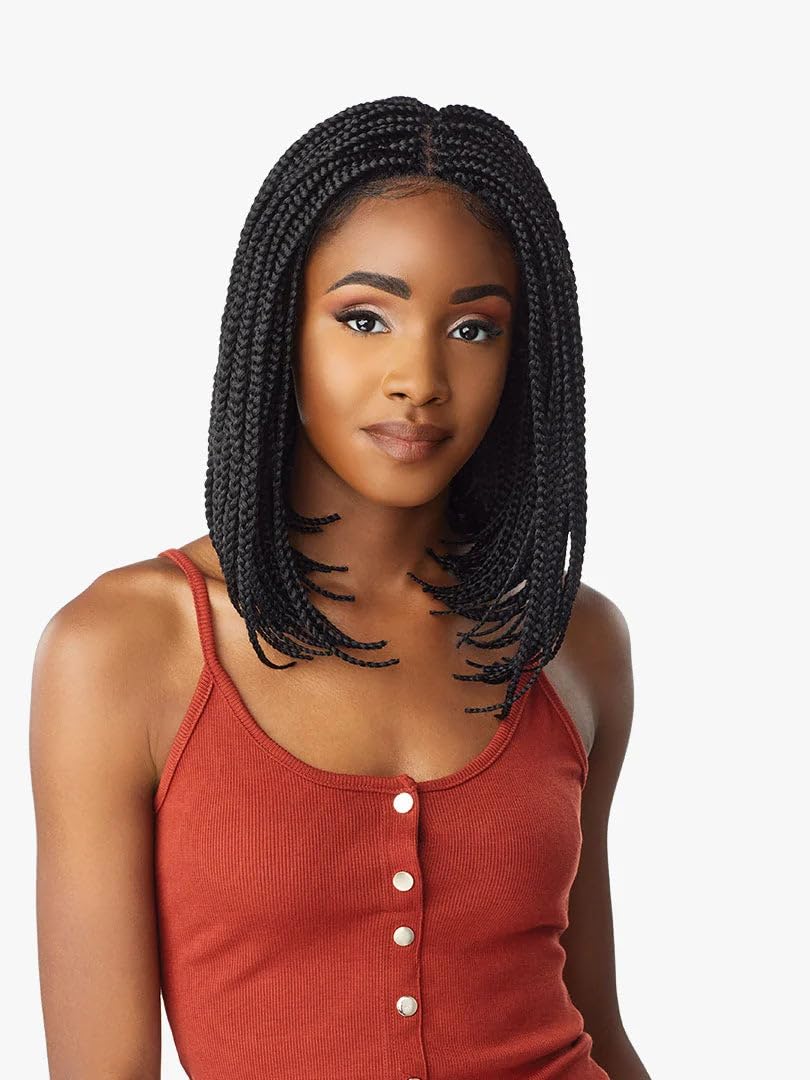 Sensationnel Cloud 9 4x4 Hand Braided Swiss Lace Front Wig - BOX BRAID BOB (SM1B/27)