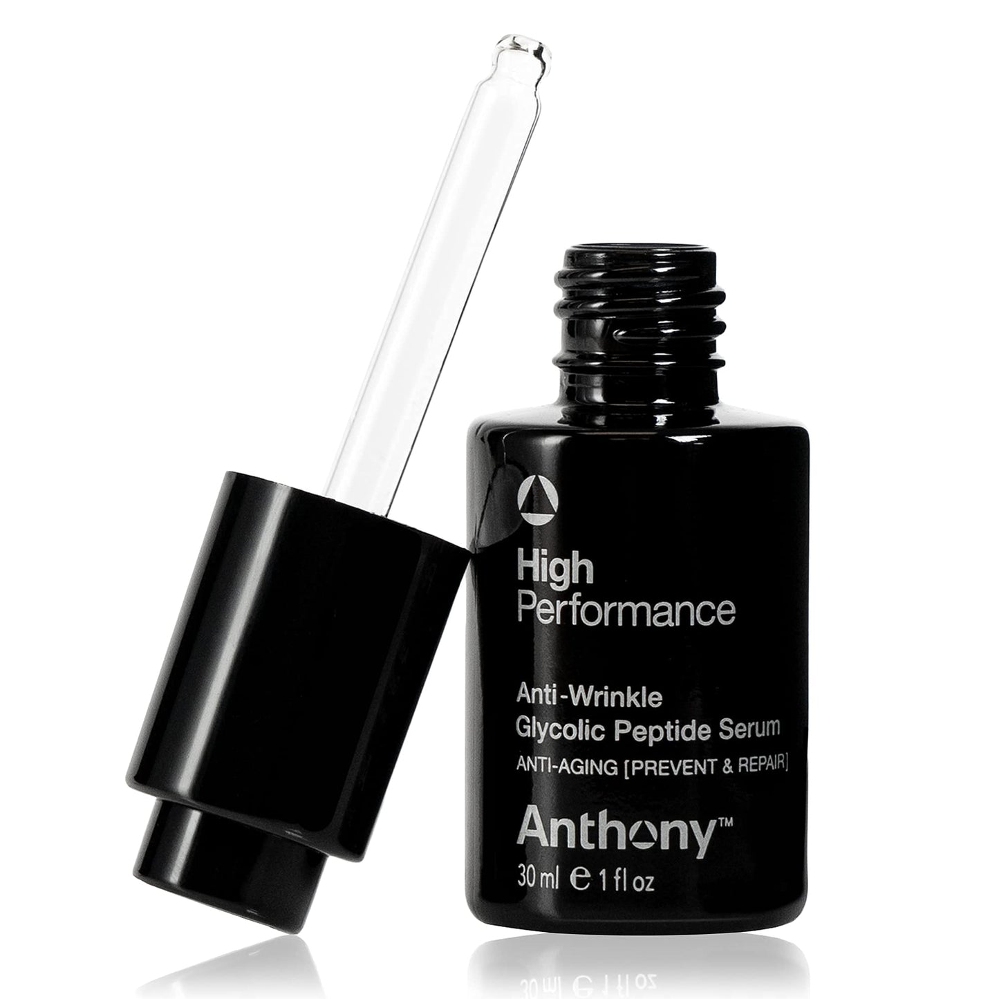 Anthony High Performance Anti-Wrinkle Glycolic Peptide Serum. Anti-Aging Lifting Moisturizer with Glycolic Acid, Peptides, Biotin, Pullulan, and Algae Extract. Hydrates All Types of Skins (1 Fl Oz)