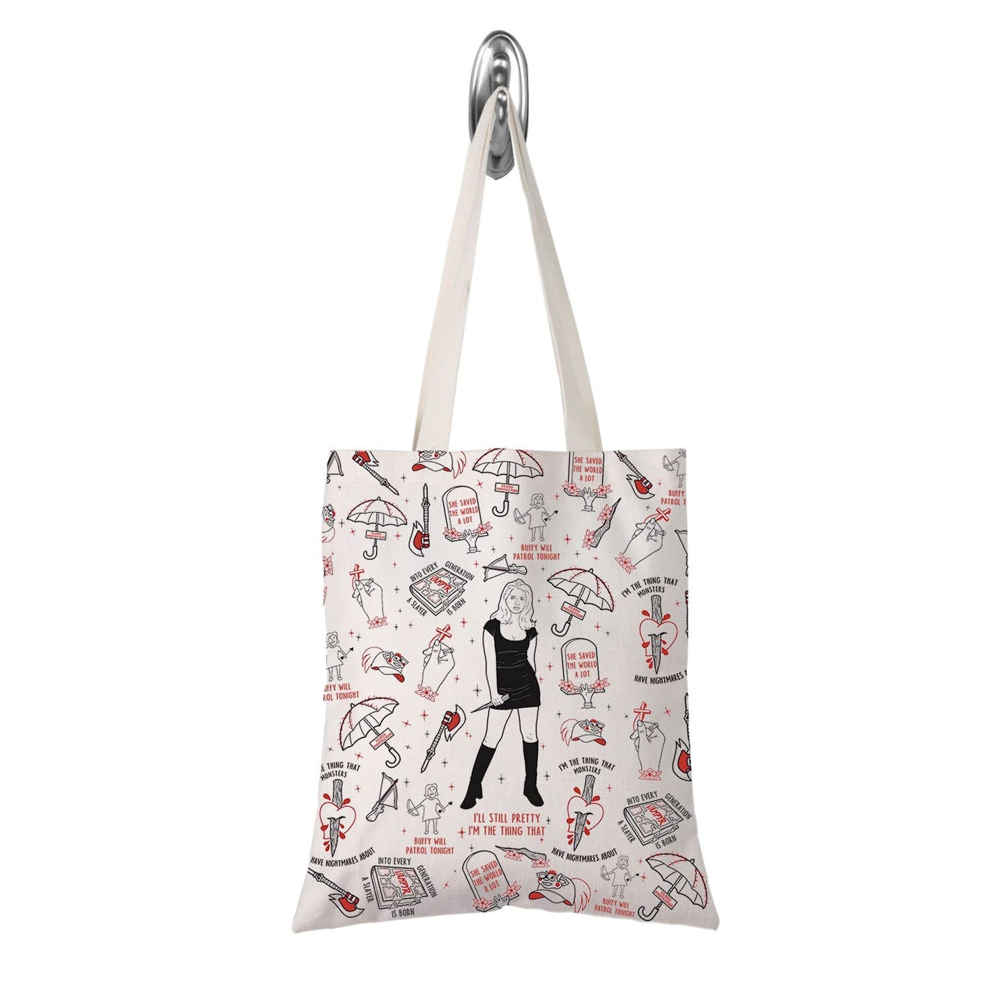 The Vampire TV Show Gift Buffy Tote Vampire Lover Gift Geeky Horror Gift (vampire tote)