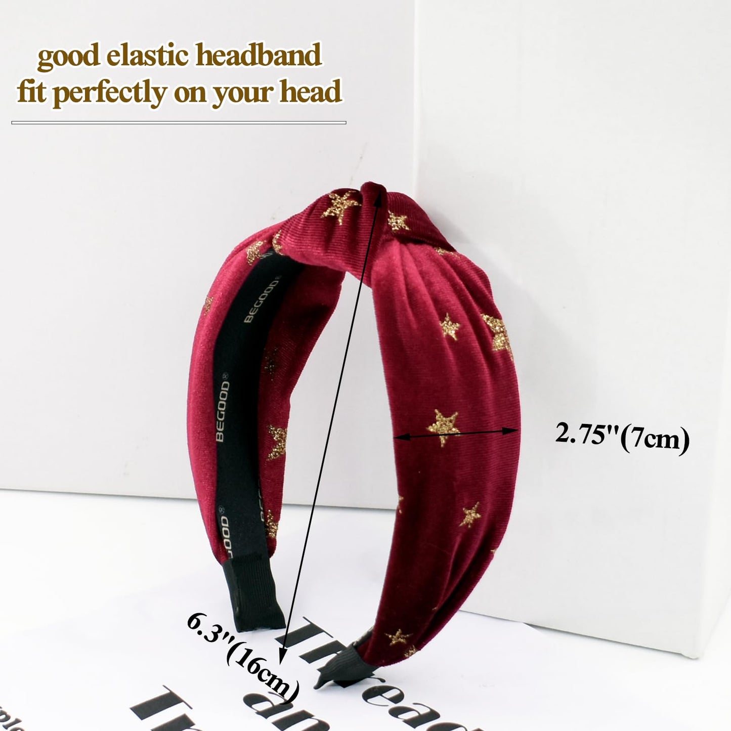 BEGOOD Headbands for Women Star Womens Knotted Wide Headband Fashion Hairbands for Women's Hair Designer Top Knot Headbands Turban Hair Accessories for Girls 2Pcs