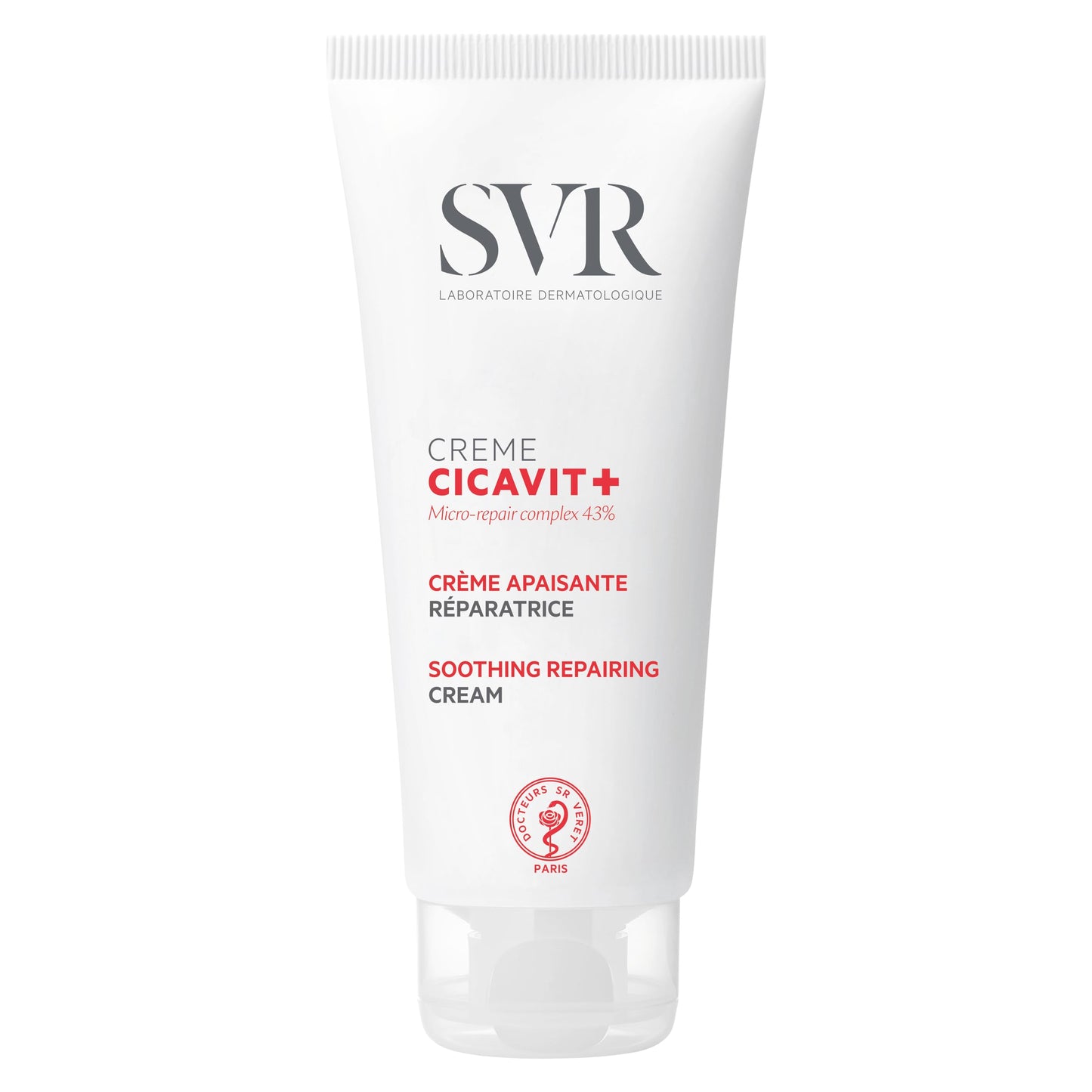 SVR Cicavit+ Face & Body Cream with Shea butter, Prebiotic & Glycerin. Moisturizer to Reduce the appearance of Burns, Scars & Intensely Nourish to Relieve Irritation due to Dryness, 3.3 fl.oz