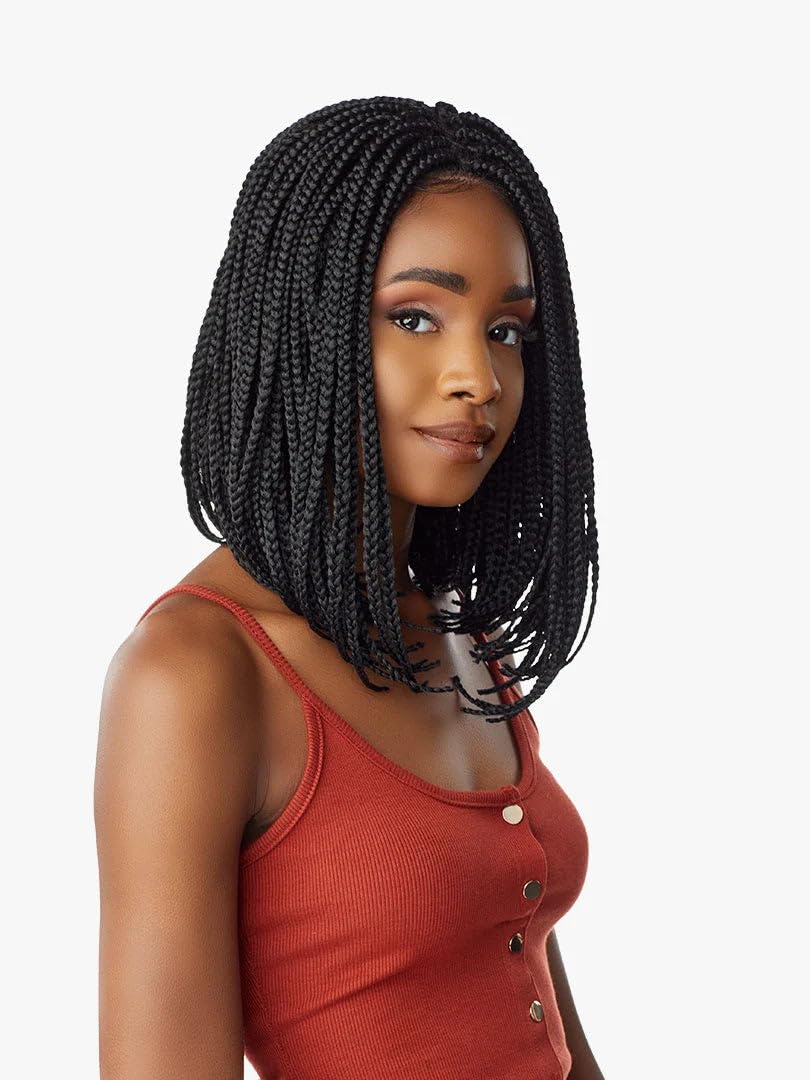 Sensationnel Cloud 9 4x4 Hand Braided Swiss Lace Front Wig - BOX BRAID BOB (SM1B/27)