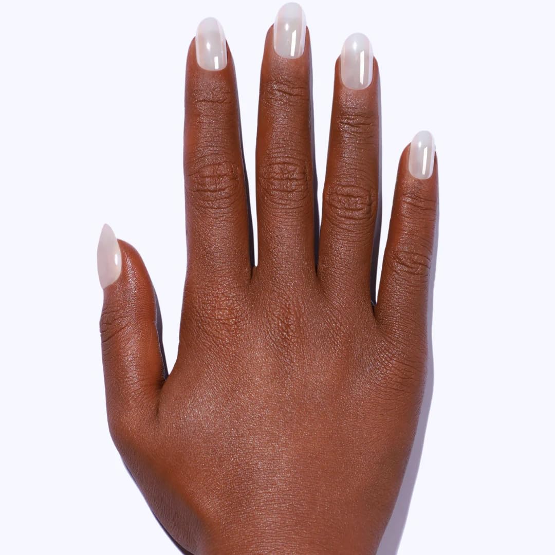 Quickies - Press On Nails | Mini Glazed Donut | White | Short, Oval | 24 nails | Vegan, Cruelty-Free