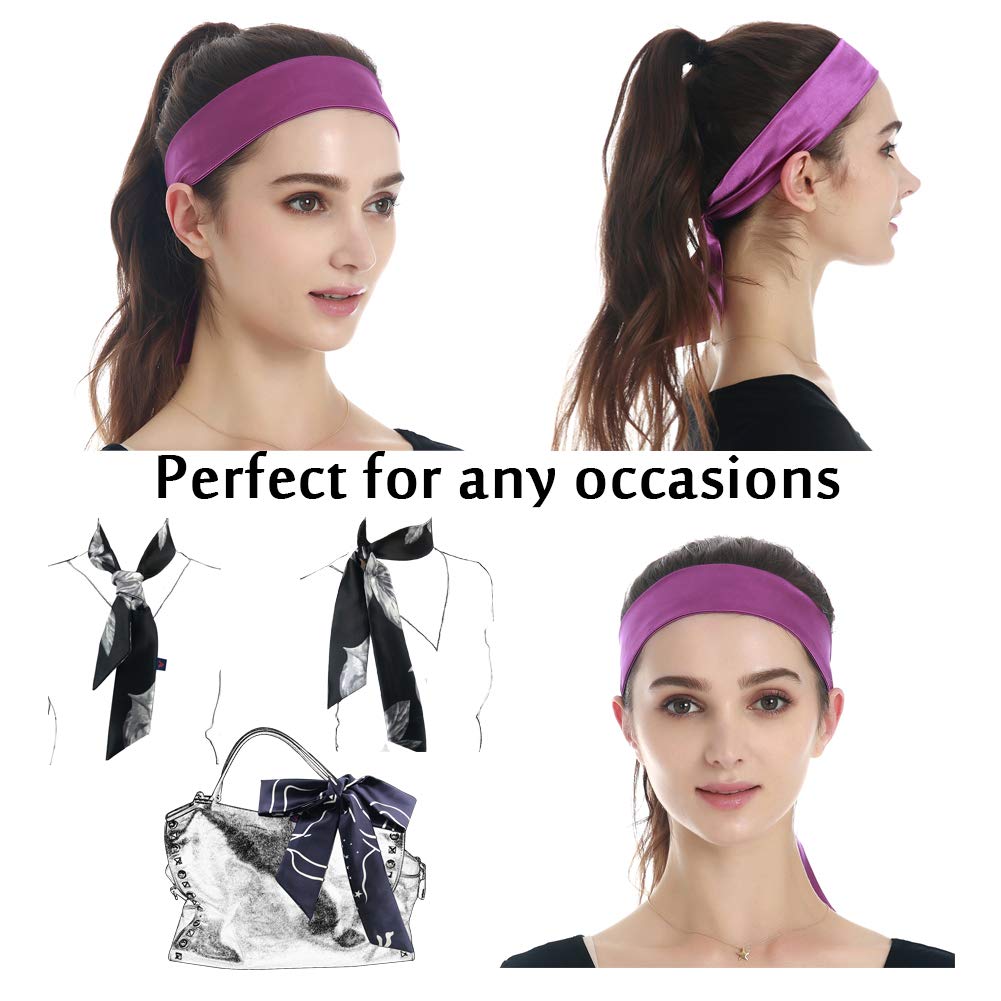 Alnorm Extra Large Satin Sleep Bonnet Dreadlock Satin Cap Purple