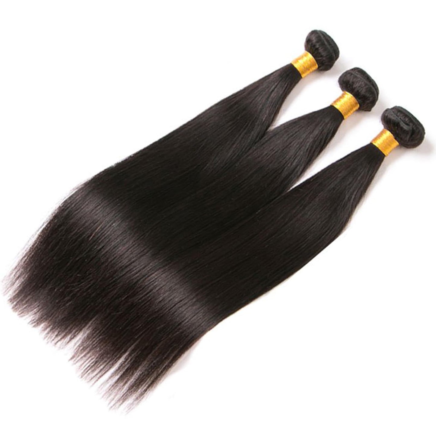 VIYAVIYA Straight Human Hair Bundles 12 14 16 Inches 3 Bundles Unprocessed Virgin Brazilian Hair Bundles For Black Woman Weave Hair Human Bundles