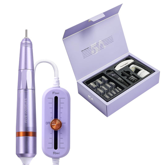 Five Angeles Tipex Instant Apex Nail Tips Kit 120pcs Nail Tips+Nail Glue+UV Lamp+Base Gel & Electric Nail Drill Kit