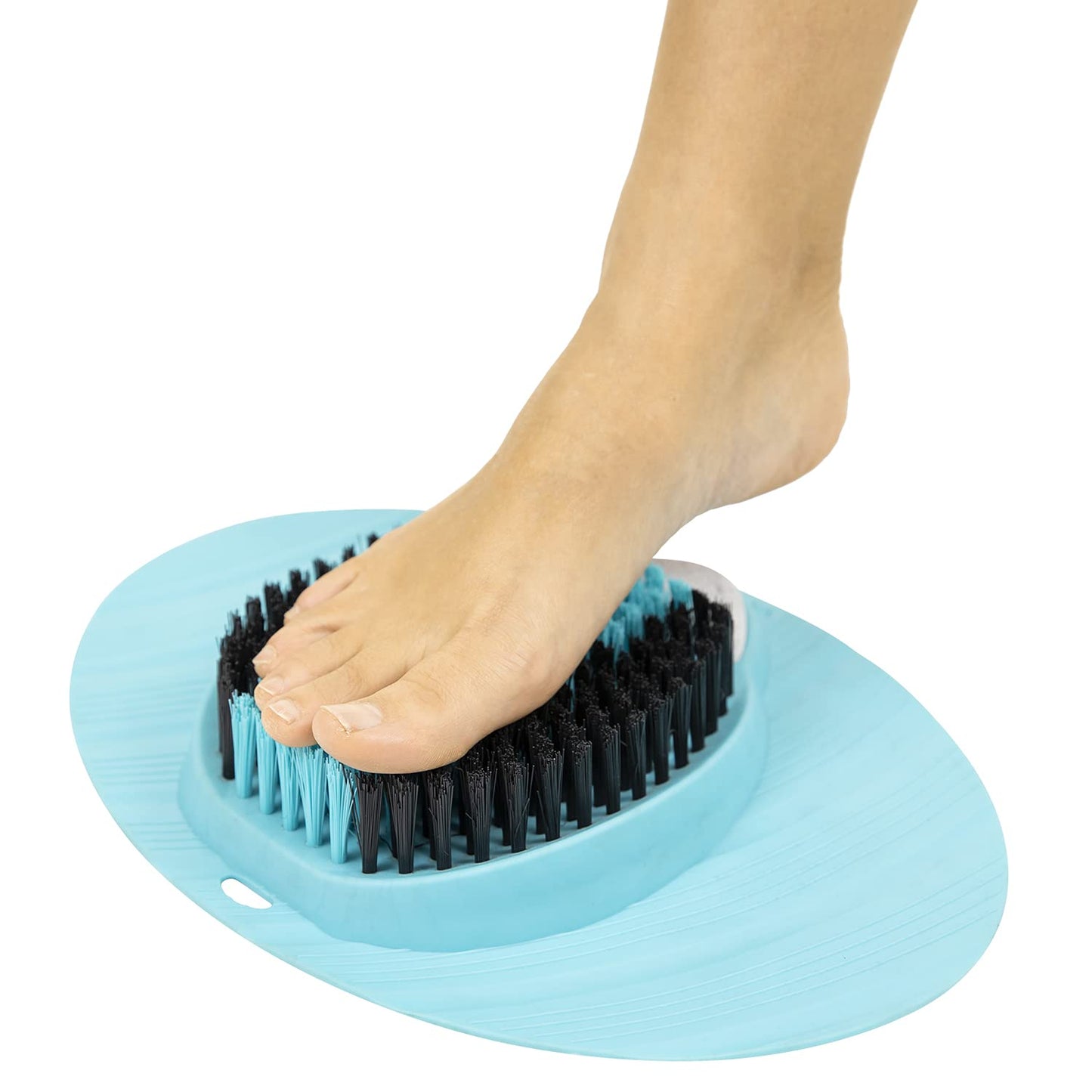 Vive Foot Scrubber for Use in The Shower - Feet Cleaner for Dead Skin with Pumice Stone - Massager and Brush Exfoliating - Callus Remover, Improve Circulation and Relieves Pain - Nonslip Suction Cups