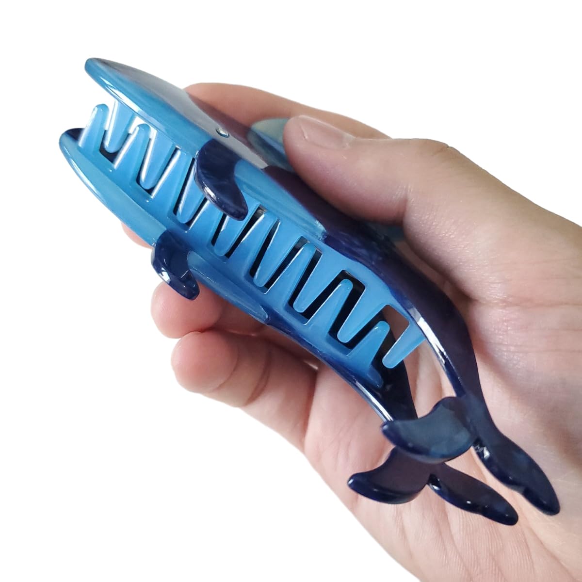 Blue Whale Shark Claw Clip,Acetate Hair Clip,Small Hair Clips for Women