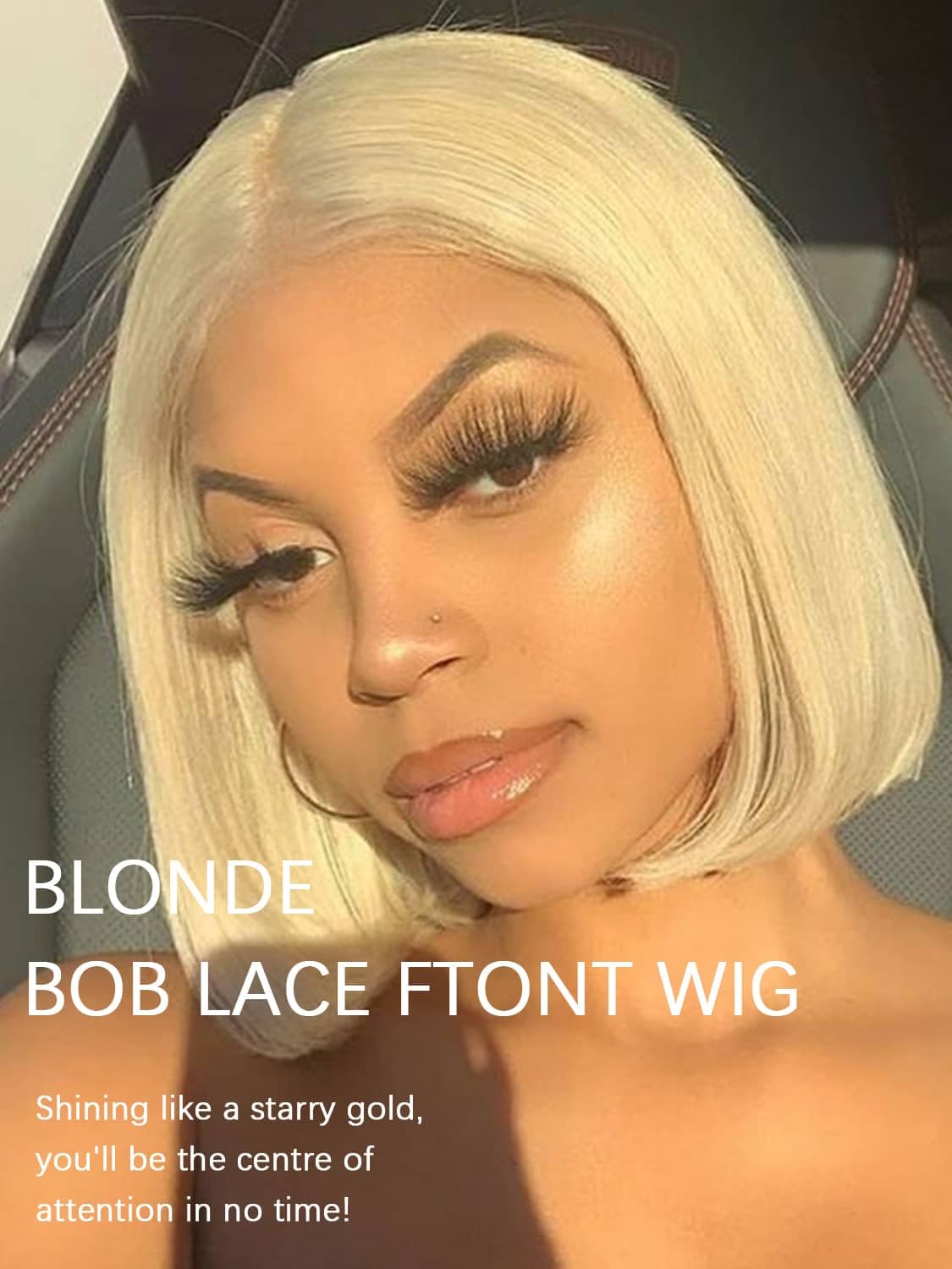 liddywig 613 Blonde Bob Wig Human Hair 13x4 Blonde Lace Front Bob Wigs Human Hair Pre Plucked With Baby Hair 180% Density Glueless Honey Blonde Short Bob Wig For Women 10inch