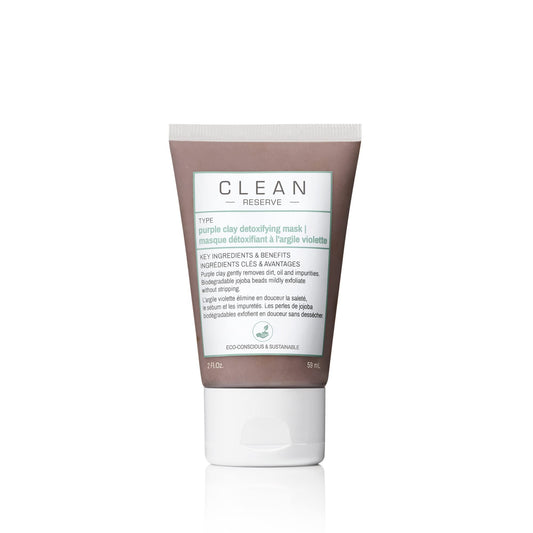 CLEAN RESERVE Purple Clay Detoxifying Face Mask | Vegan