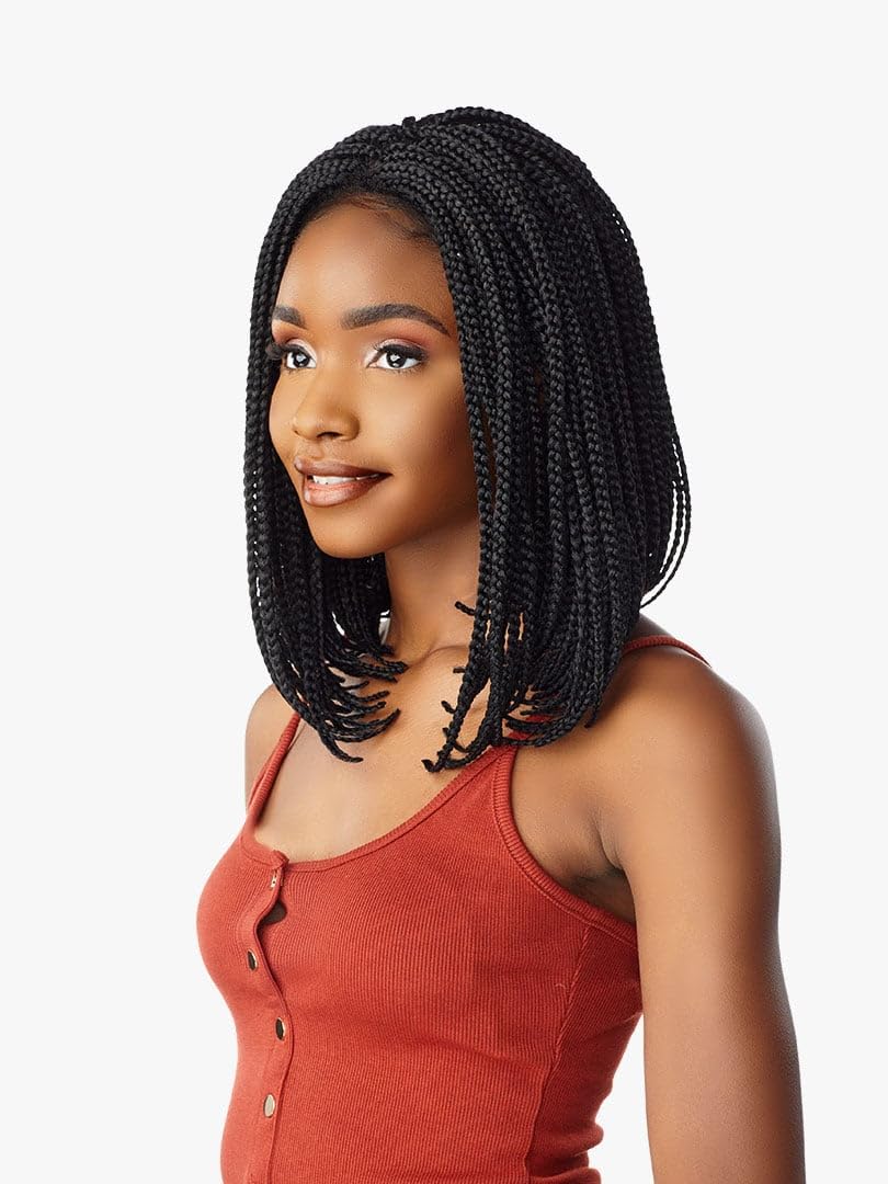 Sensationnel Cloud 9 4x4 Hand Braided Swiss Lace Front Wig - BOX BRAID BOB (SM1B/27)