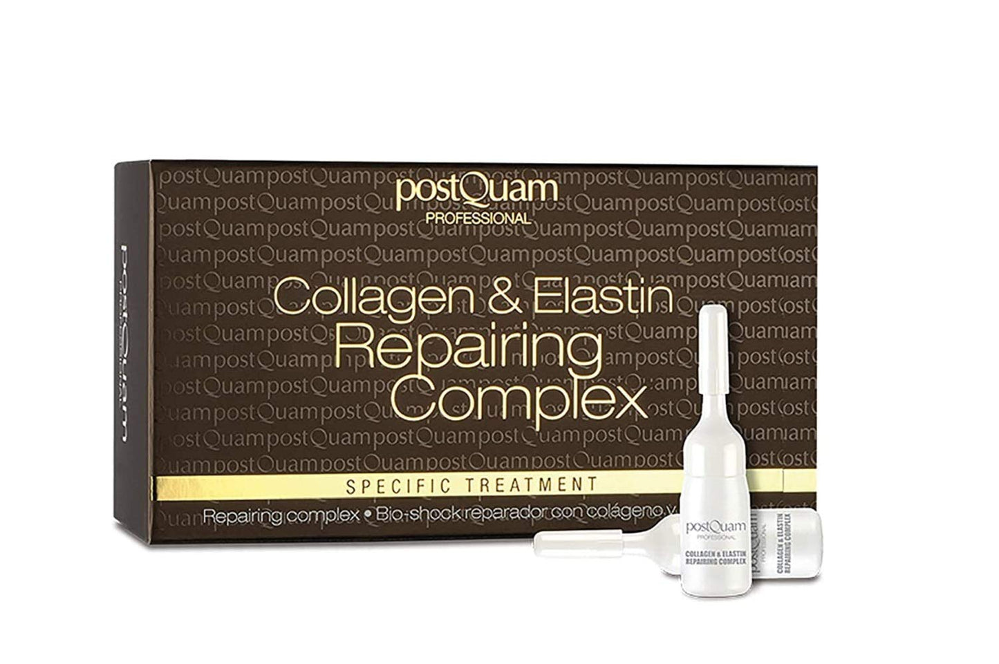 POSTQUAM Professional Bio Shock Collagen And Elastin Repair 12x3ml - Ampoules for All Skin Types- Nourishes and Moisturizes the Skin, Facial Treatment