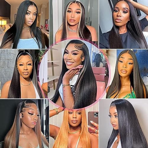 FDX 10A Brazilian Straight Single Bundles Human Hair 30 Inch 1 Bundle Straight Human Hair Bundles Weave 100% Unprocessed Virgin Human Hair Raw Remy Hair Bundles Deals 1B Natural Black