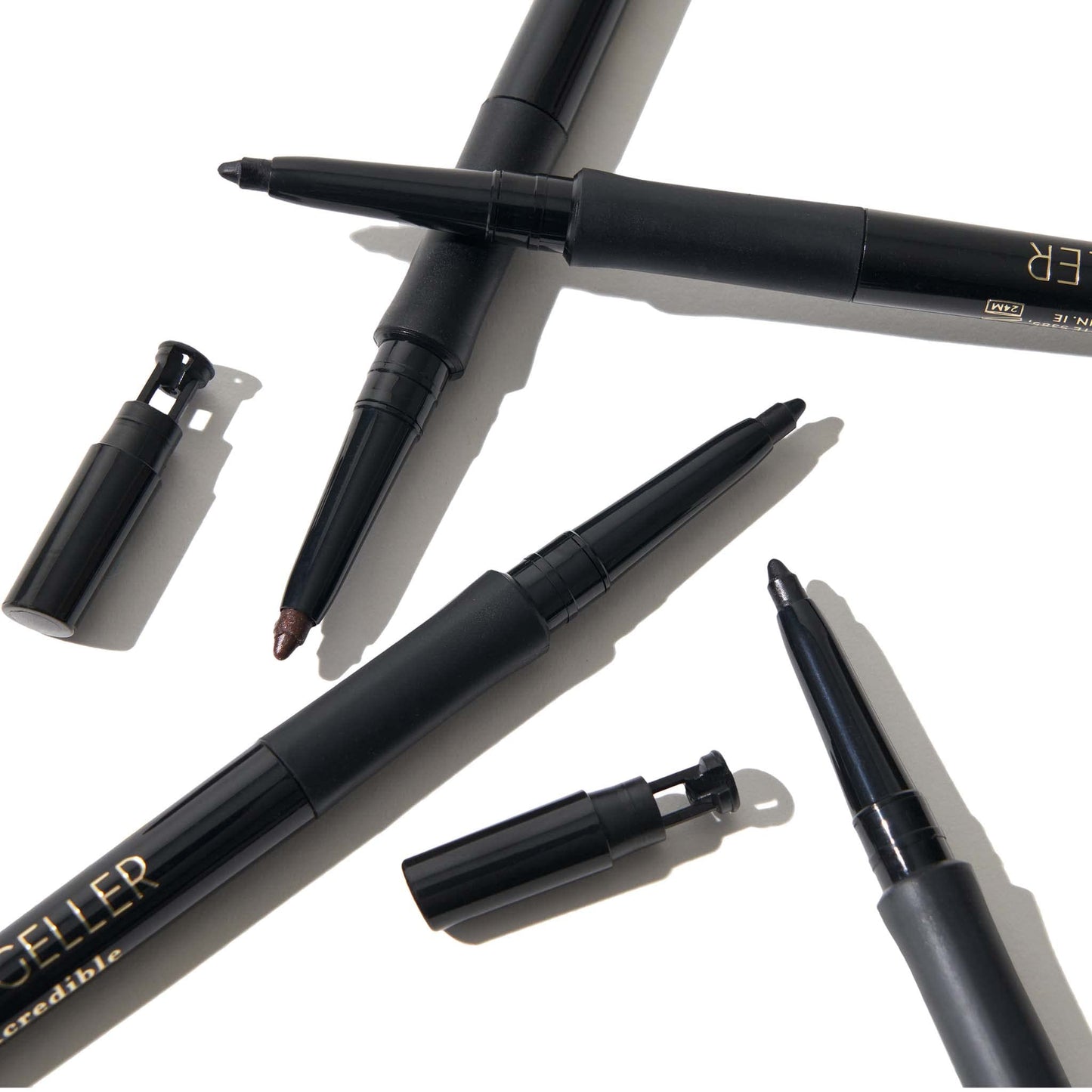 LAURA GELLER NEW YORK INKcredible Gel Eyeliner Duo - Beige to Beige and After Midnight - Waterproof Smudge-Proof Liner - Built in Sharpener