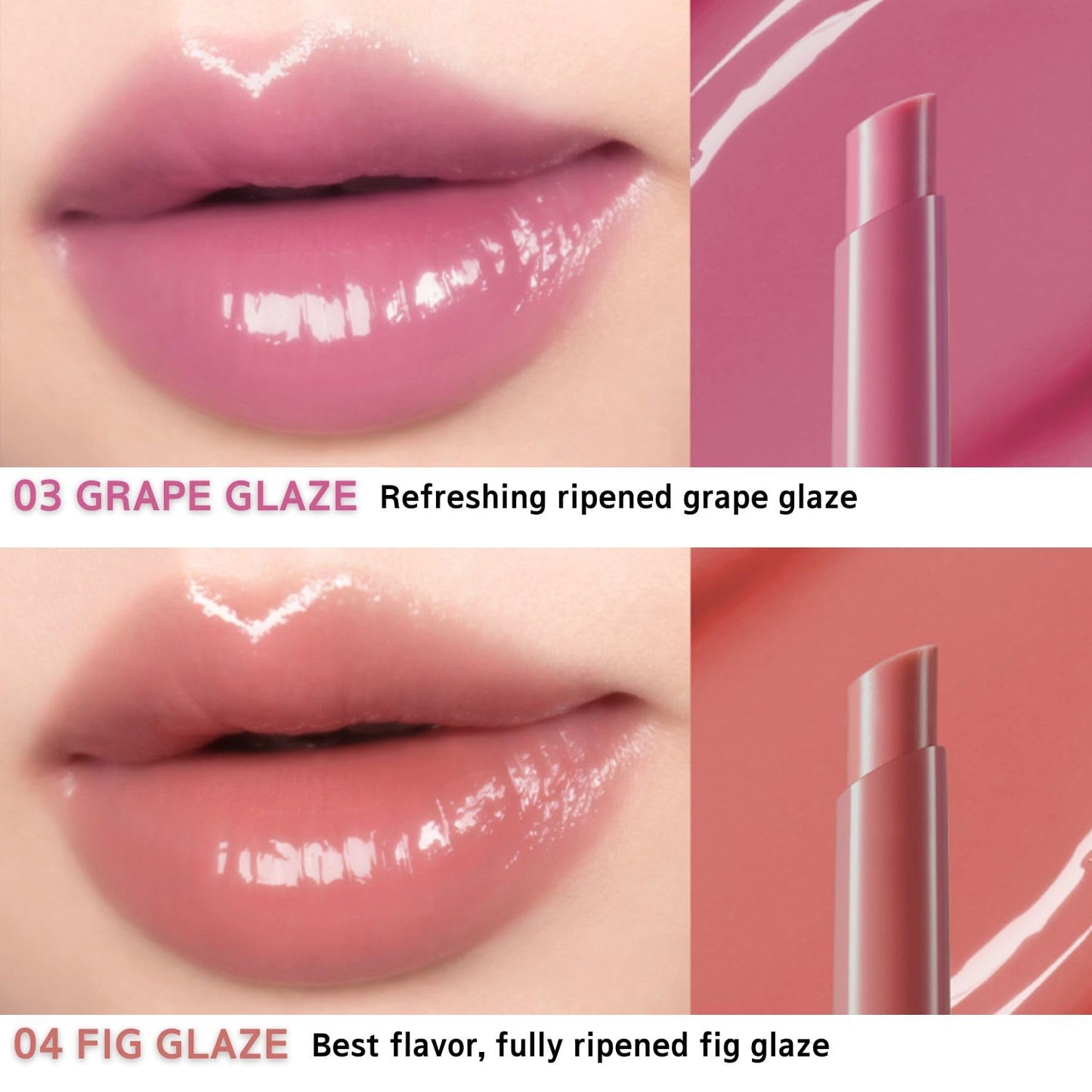 BBIA Over Glaze Stick - Lip Plumping Gloss Melting Balm Lipstick, Intensive Volume Up, High Shine & Glossy, Ultra Watery Moisturizing & Volumizing, Glowy Texture, Korean Lip Makeup (03 GRAPE GLAZE)