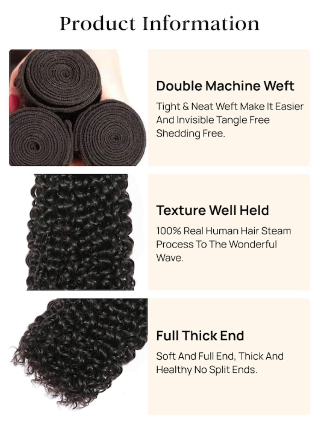 Nadula Hair Malaysian Curly Human Hair Weave 1 Bundles 16 inches, 100% Unprocessed Virgin Jerry Curly Human Hair Weft Extensions for Women Natural Color