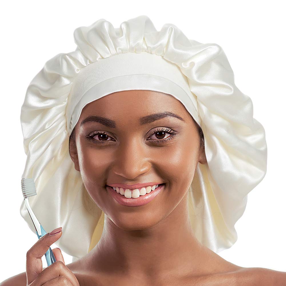 Jumbo Satin Bonnet for Natural Hair Braids Satin Stocking Cap