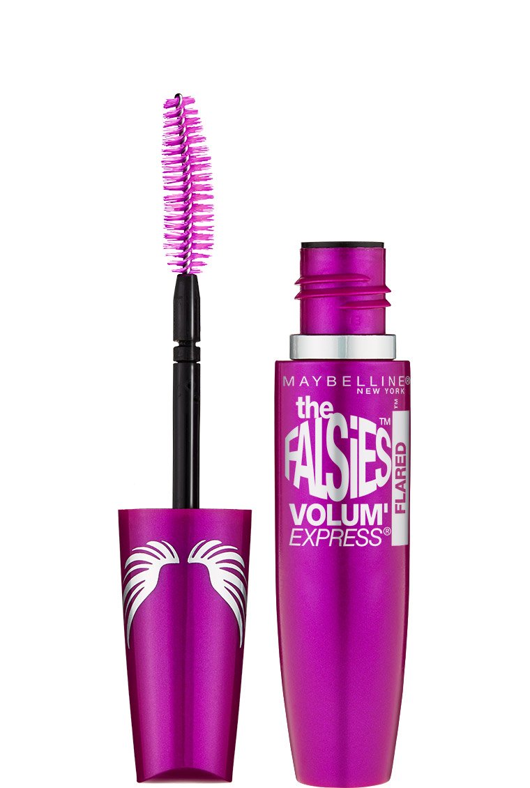 Maybelline Makeup Volum' Express The Falsies Flared Washable Mascara, Blackest Black, 2 Count