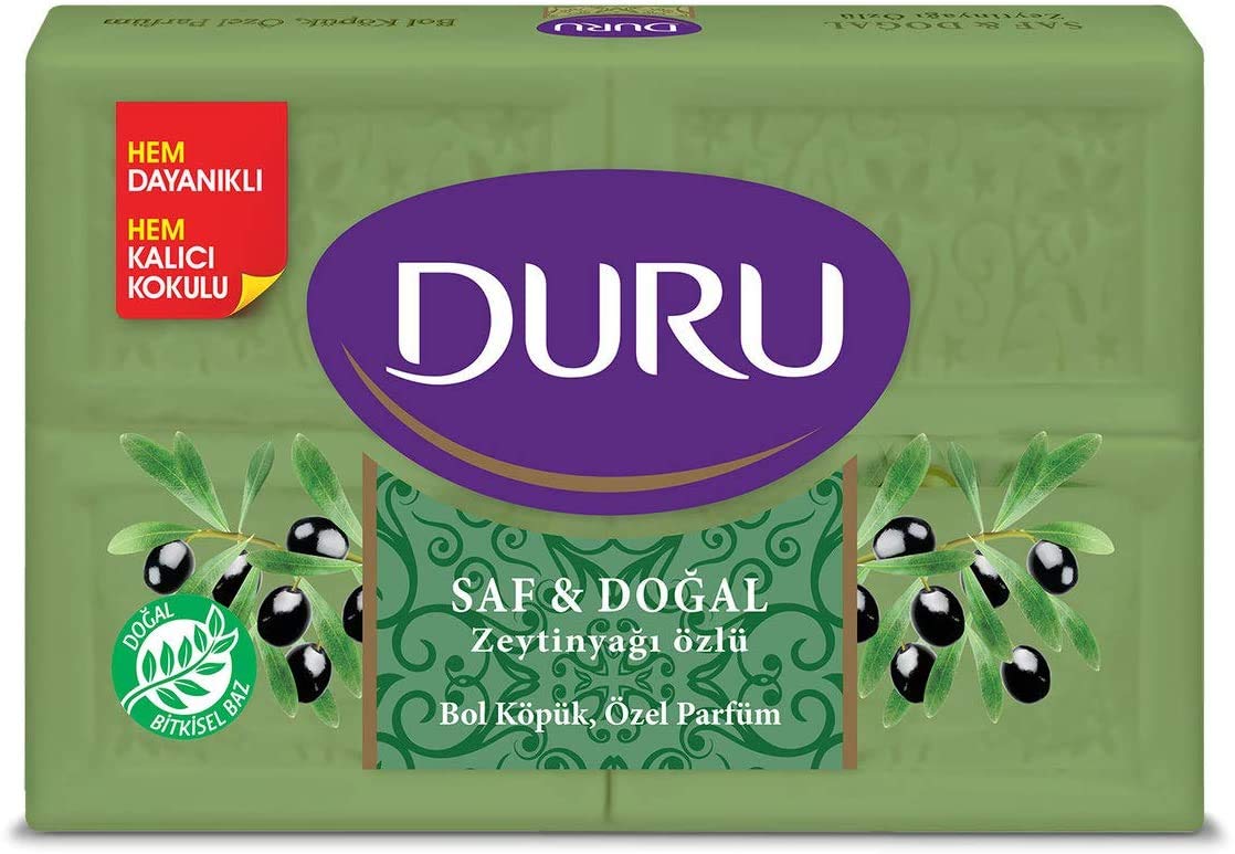 Evyap Duru Olive Oil 4 x 150 g Bars Pure & Natural Olive Oil Turkish Soap