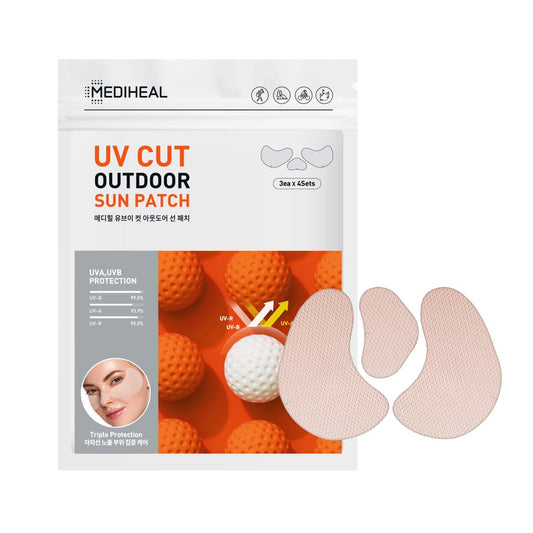 MEDIHEAL Golf Outdoor Triple Protection Sun Patch (4 Sets) for UV Care - Soothing Moisture Sun Patch for Sensitive Skin