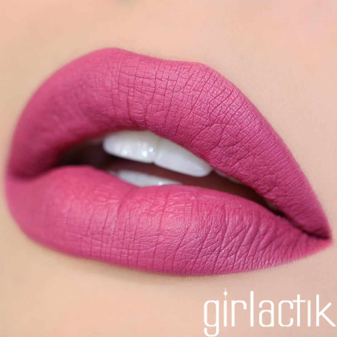 Girlactik Long Lasting Matte Lip Paint Liquid Lipstick in Allure- Long wearing, Smooth Application, Pigmented, Non-Crack Formula, Lightweight, 7.5 ml / .25 oz, (Luxe)