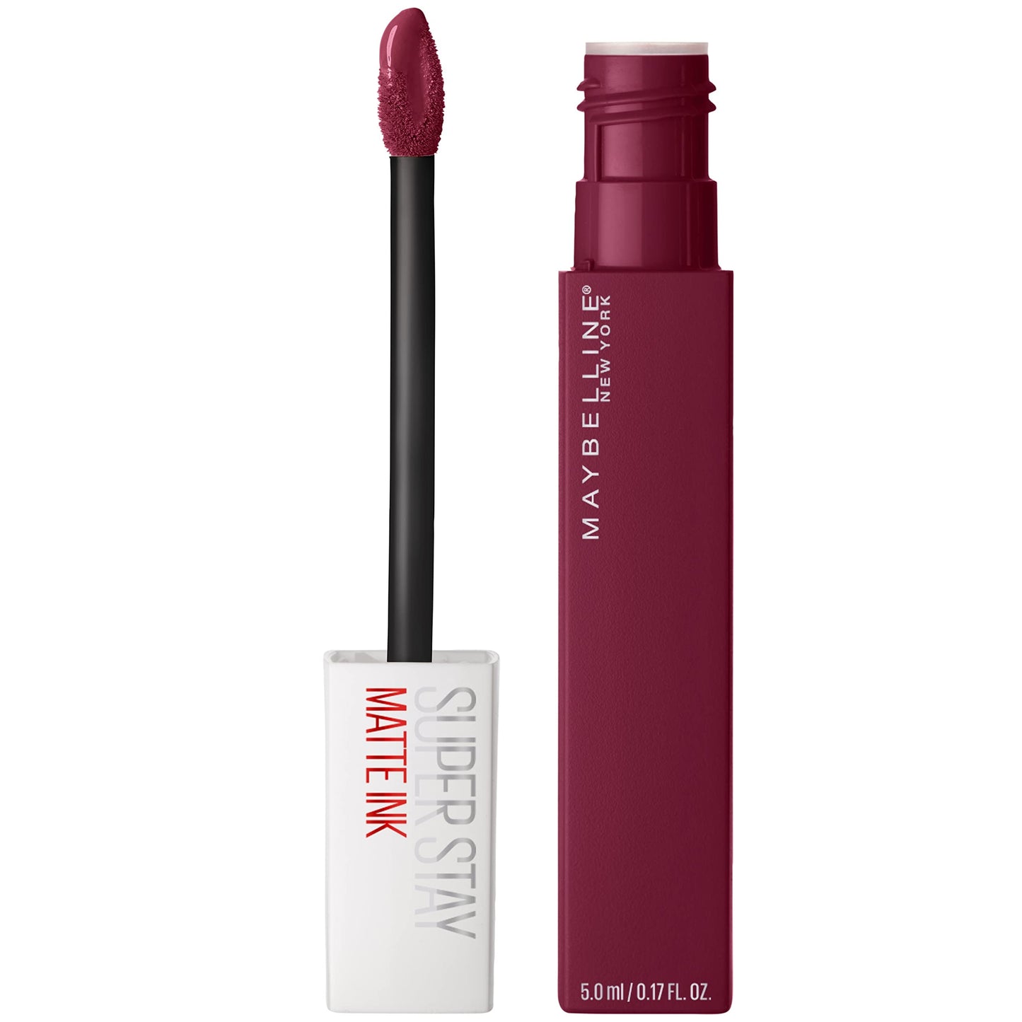 Maybelline Super Stay Matte Ink Liquid Lipstick Makeup, Long Lasting High Impact Color, Up to 16H Wear, Founder, Cranberry Red, 1 Count